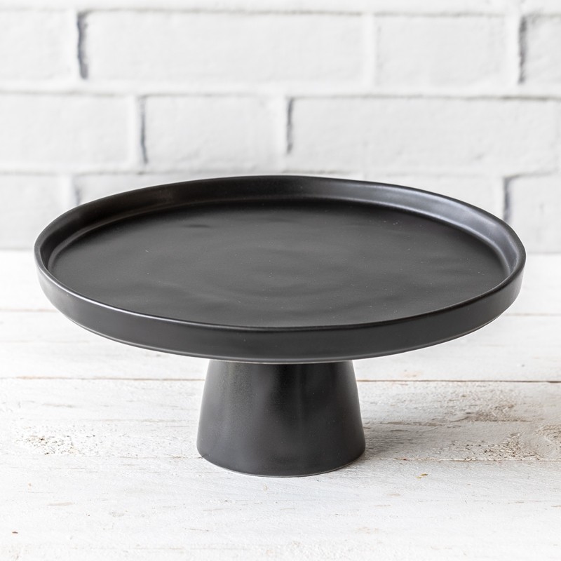 Tortenplatte Linie Puro Medium in Schwarz Matt Cake Stands bei Home of Cake