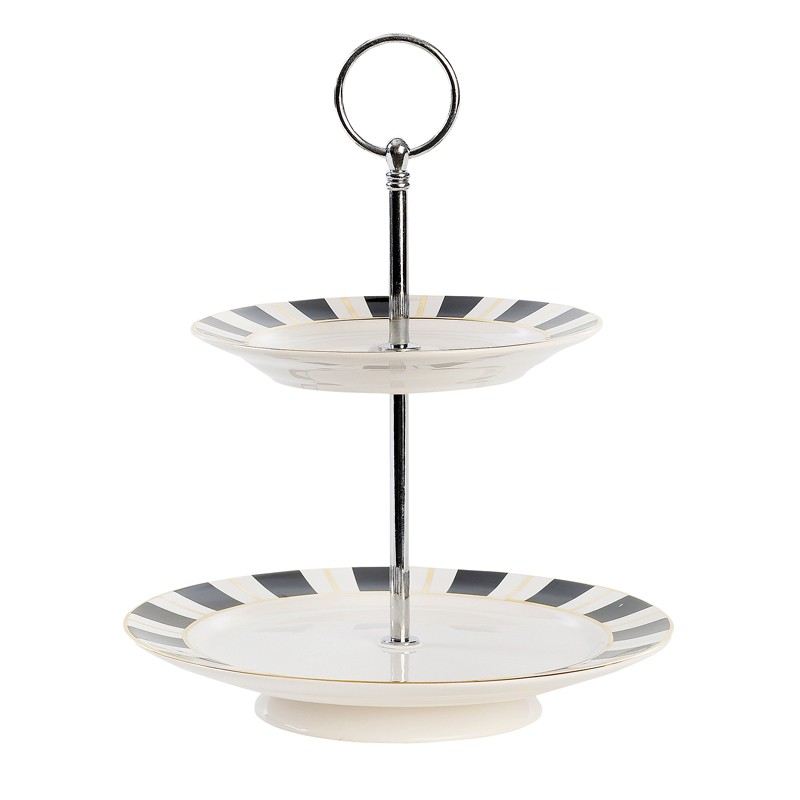 Miss toile Etagere Schwarz Wei 2 st ckig Cake Stands bei Home