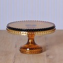 Hobnail Cake Stand Medium in Amber 