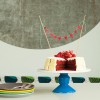 Jansen+co, Cake Stand groß mit Fuß in Blau, Imagefoto