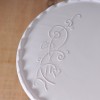 Virginia Casa Linea Volute, Kuchenplatte mit Glashaube, klein in Weiß